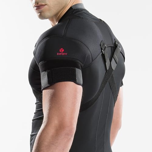Double Shoulder Support Brace Strap Wrap Neoprene Protector,L