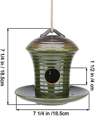 Kimdio Birdhouse Ceramic Hanging Birdhouses Bird Hut Hanging Outdoor Birdhouse for Wild Birds, Finch, Cardinal, and Bluebird - Blue