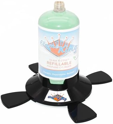 Flame King YSN1LBB Propane Base for 1LB and 1/2LB Propane Canisters for Safety and Stability
