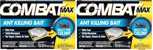 Combat Max Ant Killing Bait Stations, Indoor and Outdoor Use, 6 Count