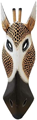 Stoneage Arts Giraffe Zebra Face Mask Wall Hanging Décor Hand Painted Patterns African Safari Decorative Accent A Contemporary Variation An Awesome