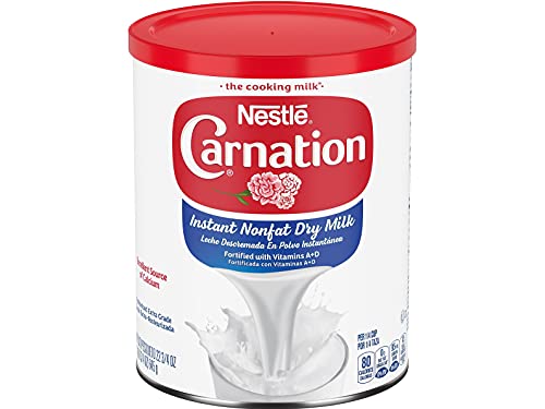 Carnation® Instant Nonfat Dry Milk, Unsweetened, 22.75 oz Canister, (Pack of 4)