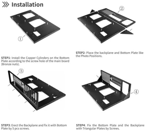 DIY Computer Case PC Frame Desktop Chassis Stackable Rack Stand Open Air case Supports ATX ITX MacroATX E-ATX X79 X99 Motherboard, can be Stacked up to 10 Layers