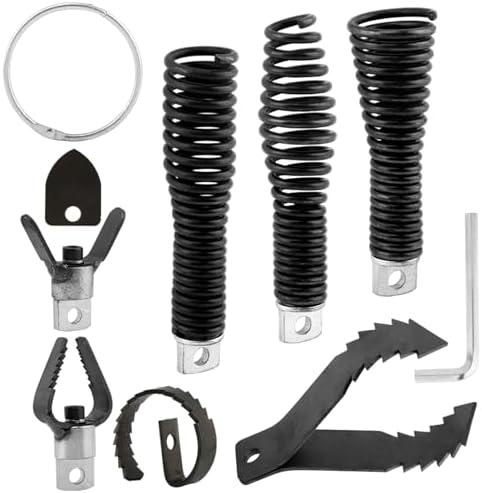Drain-Snake Drill Attachments, Auger Cutter Kit for Roots Grease and Stubborn Clogs, Used in 50FT-100FT Electric Snakes