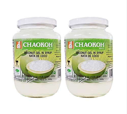 Chaokoh Nata de Coco - Coconut Gel in Syrup (2 Pack, Total of 35.2oz)