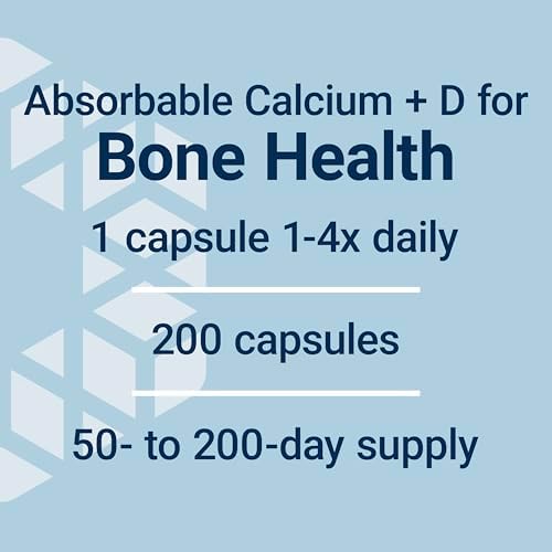 Life Extension Calcium Citrate with Vitamin D, 200 Capsules | Super-Absorbable Calcium for Optimal Bone Health, Gluten-Free & Non-GMO