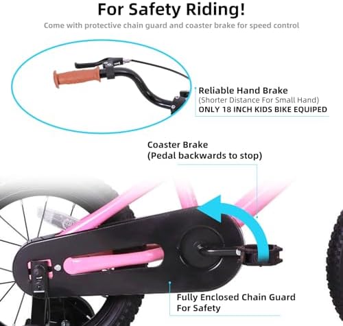 JOYSTAR Kids Bike for Ages 2-12 Years Boys Girls BMX Style Bicycle | 12-20 Inch Kids Bike with Training Wheels, Children Bicycle for Kids & Toddler