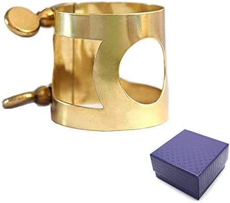 Jiayouy Alto Sax Mouthpiece Ligature Double Screws Ligature Brass