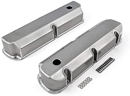 Speedmaster PCE314.1113.01 Compatible with Ford SB 289 302 351 Windsor Fabricated Valve Covers Satin Tall w/Hole