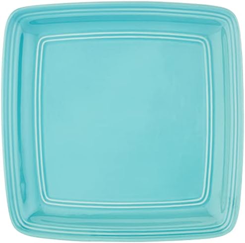 American Atelier Madelyn Square Dinnerware Set, 16-Piece, Turquoise Green
