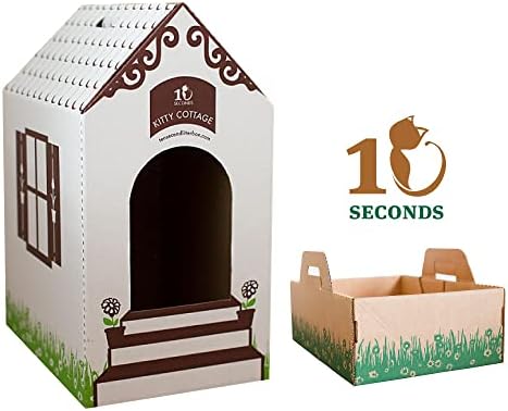 Disposable Ten Second Litter Boxes for Kitty/Cats. Made in the USA. Biodegradable Solution for Quick and Easy Disposal. Made of Recyclable Material. (8-Pack)