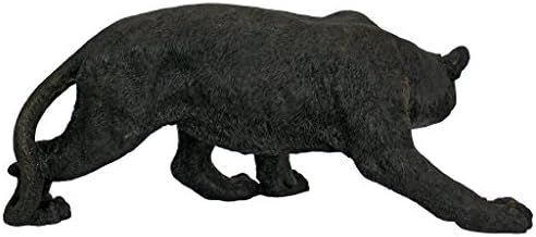 Design Toscano Shadowed Predator Black Panther Garden Statue, Medium 26 Inch, Polyresin, Black