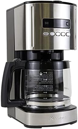 Kenmore Coffee Maker 12 cup Drip Coffee Machine Reusable Filter Programmable Timer Digital Display Aroma Control Glass Carafe Charcoal Water Filter