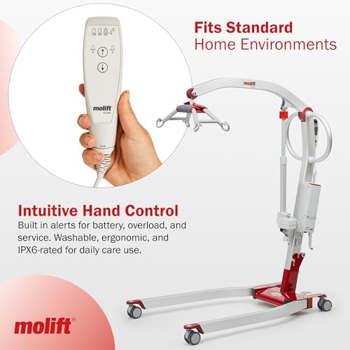 Molift Smart 150 Premium Electric Patient Lift Transfer Chair - No-Assembly Foldable Design for Home & Travel - Intelligent Professional-Grade Lift