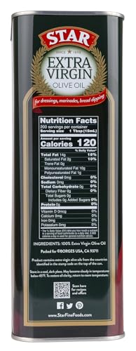 STAR | Extra Virgin Olive Oil | 101 Oz (3 L) Tin | Rich Olive Flavor | Ideal for Family Cooking and Daily Use | Rich Olive Flavor