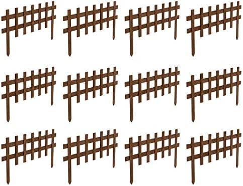 Deluxe Picket Wooden Fence - 18" L x 36" W (Pack of 12)