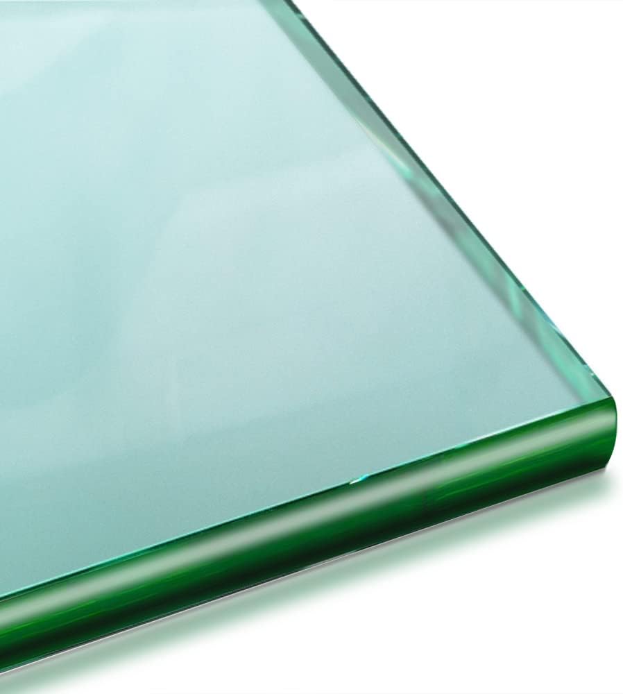 Clear Tempered Glass Table Top 22 Inch Square Flat Polished Edge with 1/4 Inch Thickness for Dining, Coffee or Side Tables by Fab Glass and Mirror