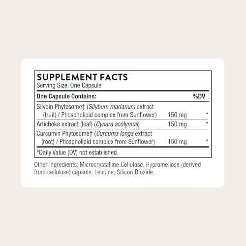 THORNE S.A.T., Milk Thistle, Curcumin Phytosome & Artichoke, 60 Capsules | Supports Healthy Liver Function, Digestion & Antioxidant Defense*