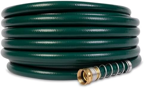 Gilmour 864751-1001 75ft Heavy Duty Flexogen Garden Hose, 5/8" Diameter | Heavy Duty Build, 500 PSI, Kink-Resistant Layers, Brass Fittings, All-Weather Durability, Made in USA