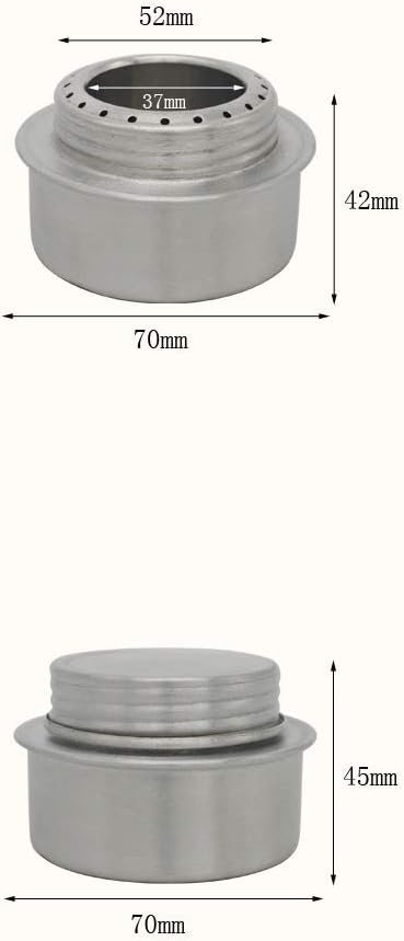 Acxico 1Pcs Portable Mini Aluminum Alloy Alcohol Stove for Outdoor Camping Picnic Hiking Tool