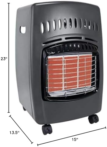 Comfort Glow GCH480 Propane(LP) Cabinet Heater | No Electricity Required, Run up to 60 hrs on 20 lb Propane Tank, Heats up to 450 sq ft Area