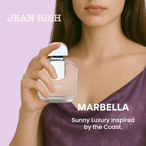 Marbella Perfume for Women Eau De Parfum, Long-Lasting Luxury Fragrance, Made In USA - Pear, Jasmine, Vanilla, Iris, Patchouli Scent - 100ml / 3.4 oz