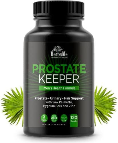 Prostate Health Supplement for Men & Urinary Support, 120 Capsules | Saw Palmetto, Pygeum Bark & Zinc for Healthy Urinary Flow, Bladder Comfort