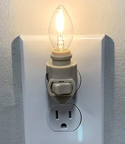 Creative Hobbies Auto On Sensor Plug in Night Light Module Includes 4 Bulbs and 4 Metal Clips, Great for Making Your Own Decorative Night Lights