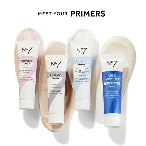 No7 Airbrush Away Radiance Boosting Foundation Primer, 30ml | Illuminating Formula, Dewy, Smooth & Radiant Skin