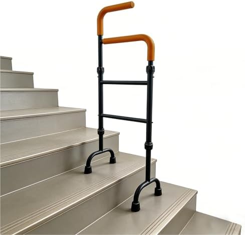 Stair Assist Cane for Seniors, 13-Level Adjustable Height | Portable Lightweight, Slip-Resistant, Mobility Aid for Elderly, Post-Surgery