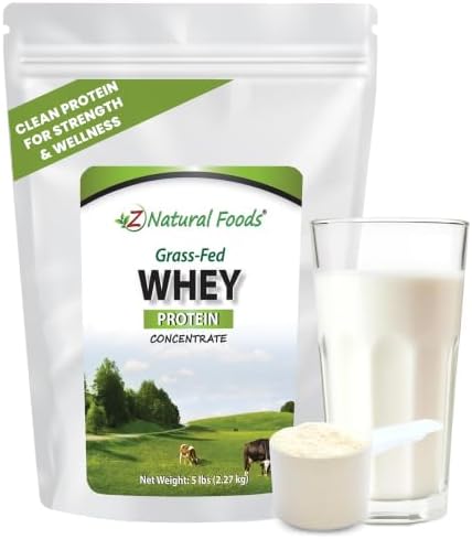 Z Natural Foods Grass-Fed Whey Protein Concentrate - Cold Processed, 1 lb
