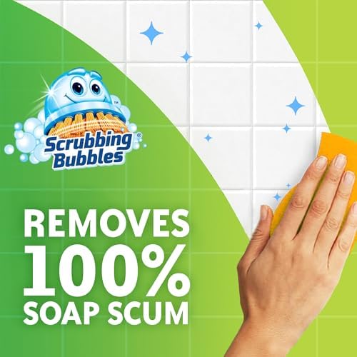 Scrubbing Bubbles Mega Bathroom and Shower Foamer Aerosol, Rainshower Scent, 20oz (Pack of 2)