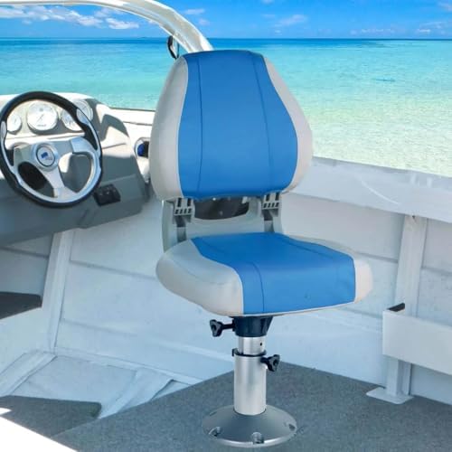 Oceansouth Adjustable Boat Seat Pedestal 13”-19” | Marine Grade Aluminum & Nylon | 360° Swivel Seat Base | Heavy Duty Adjustable Boat Seat Mount