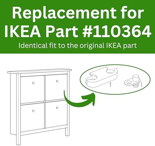 Spare Hardware Parts HEMNES Shoe Cabinet Hinge (Replacement for IKEA Part #110364) (Pack of 2)