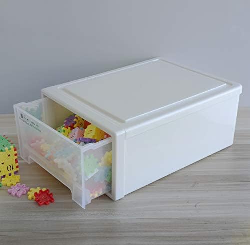 12 Quart Plastic Stacking Storage Drawer Unit Front Box, 1 Pack