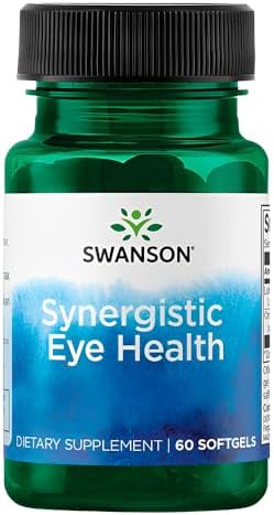 Swanson Synergistic Eye Health, Lutein 20 mg Zeaxanthin 2 mg, 60 Softgels | Synergistic Eye Health with Lutein 20 mg and OmniXan Zeaxanthin 2 mg to Protect the Retina and Macula from Blue Light