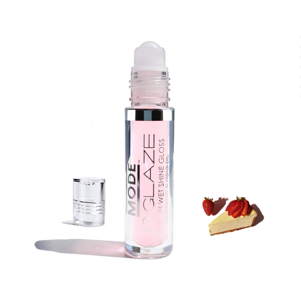 MODE Lip Glaze Cotton Candy Flavored Lip Gloss, Hydrating Sheer Wet Shine, Skincare Fruit Oils