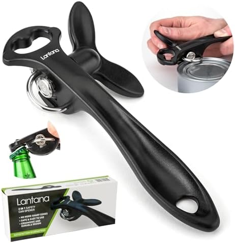 Lantana Can Opener (Smooth Edge/Safety), Handheld Manual, Bottle Cap Lifter
