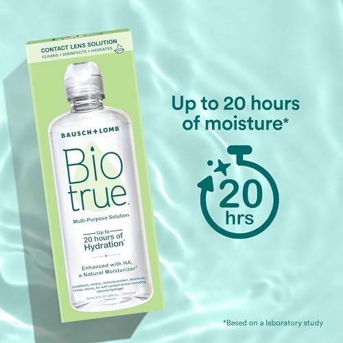 Biotrue Contact Solution, Multi-Purpose Solution with Lens Case, Cleans, Conditions, Hydrates, Disinfects, Removes Protein, Dirt & Debris