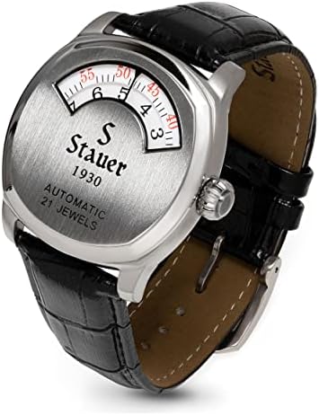 Stauer 1930 Dashtronic Watch Cotswold Genuine Men's Automatic Watch with Leather Band and Stainless Steel Case 21-Jewel Movement and 3-ATM Water Resistant