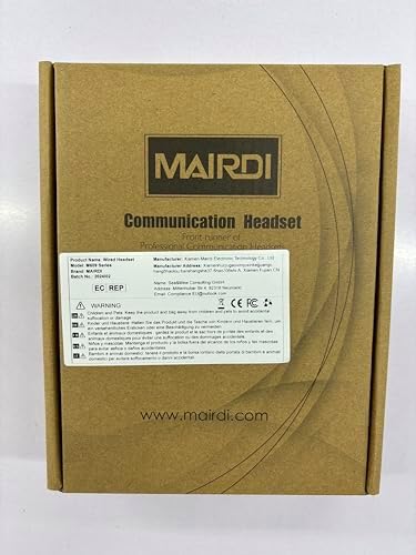MAIRDI Phone Headset with Microphone Noise Canceling, Telephone Headset for Call Center, Office Headset with RJ9 & 3.5mm Jack for Landline Deskphone Cell Phone PC Laptop, Work for Polycom Avaya