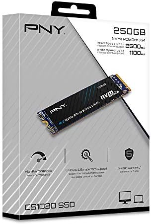 PNY CS1030 1TB PCIe Gen3 x4 NVMe M.2 2280 Internal SSD