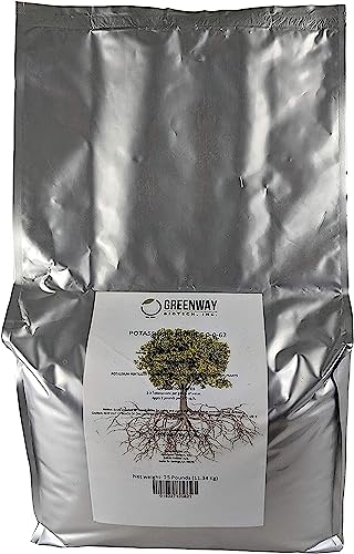 Greenway Biotech, Inc. Potassium Chloride 0-0-62 Fertilizer - Muriate of Potash | 100% Water Soluble - Improves Plant's Root Growth Fertilizers Ideal for Soil and Hydroponics - 3 Pounds