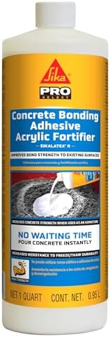 SIKA - SikaLatex R - Concrete Adhesive Glue, White - Admix for Portland-Cement Mortar/Concrete - Resistant to Freezing and thawing Damage - 1-Gallon (Pack of 1)