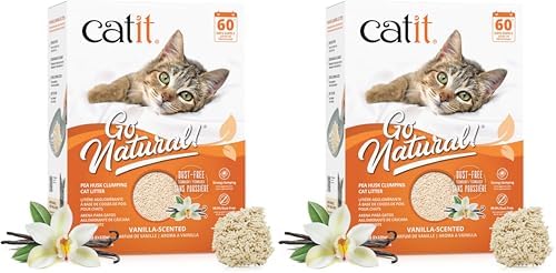 Catit Go Natural Pea Husk Clumping Cat Litter, 12.3 lb, Natural