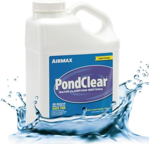 Airmax PondClear Packets Beneficial Bacteria Pond Clarifier, 24 Count | Enzyme Clarifier with EcoBoost PRx to help clear and clean pond and lake water while remaining safe for fish