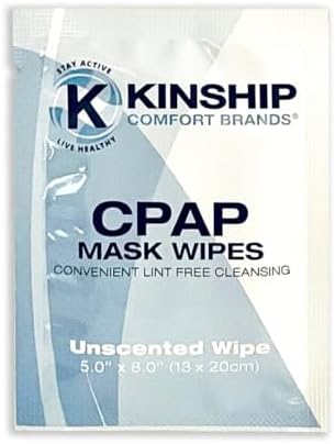 Travel CPAP Mask Cleaning Wipes, Towelettes, Unscented and Lint Free Cleanser to Clean Filters, Tubes and BIPAP Machines, Individually Wrapped,