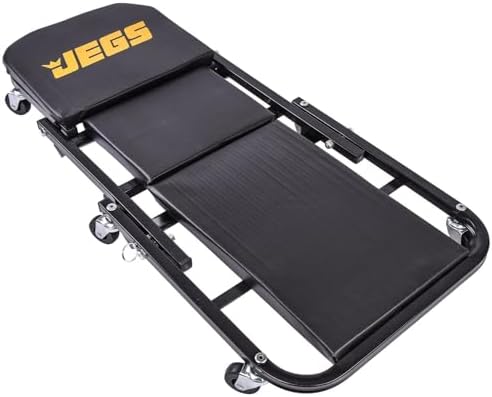 JEGS 2-in-1 Folding Creeper & Z-Seat | 2-in-1 Folding Creeper & Z-Seat for supporting the driver or passenger in the vehicle; steel construction