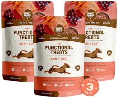 Smart Cookie All Natural Dog Treats - Healthy Hip and Joint Chicken Dog Biscuits with Glucosamine - Ideal for Senior Dogs and Sensitive Stomachs - Dehydrated, Crunchy, Human-Grade, Made in USA - 8oz