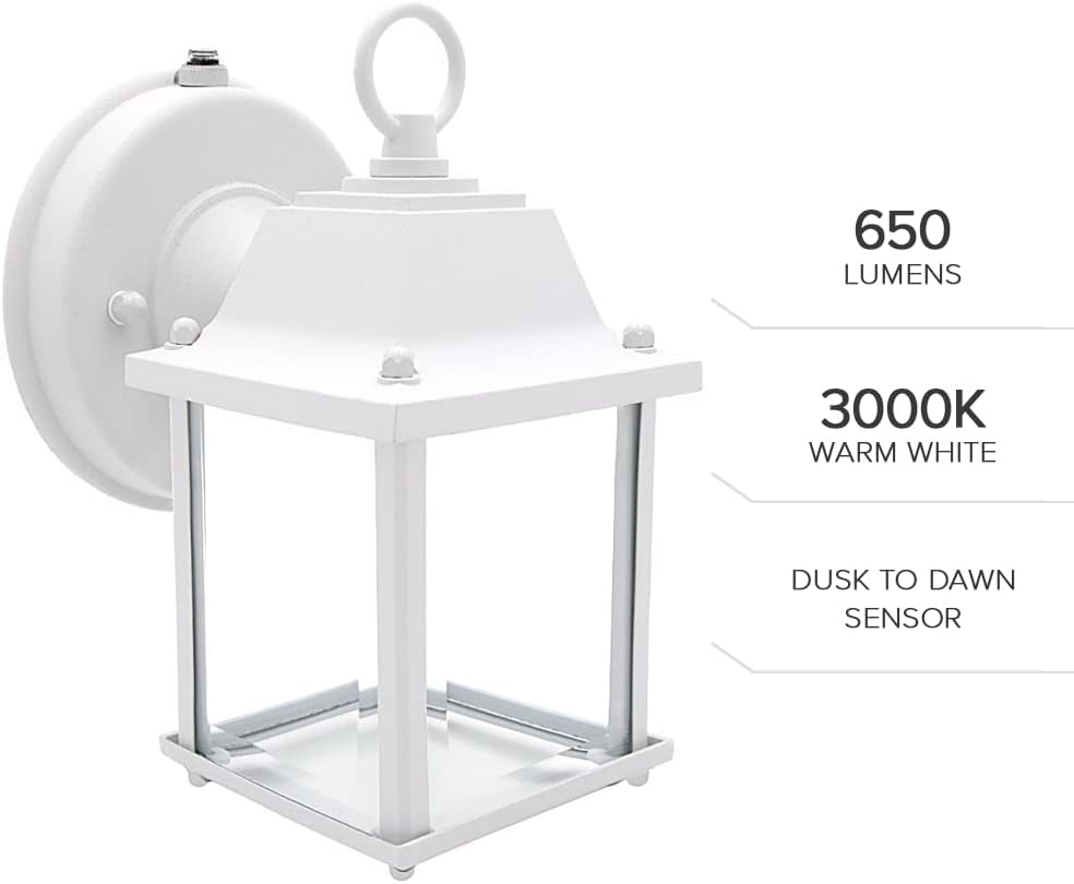 Maxxima LED Aged Bronze Outdoor Wall Light, Photocell, 650 Lumens 3000K